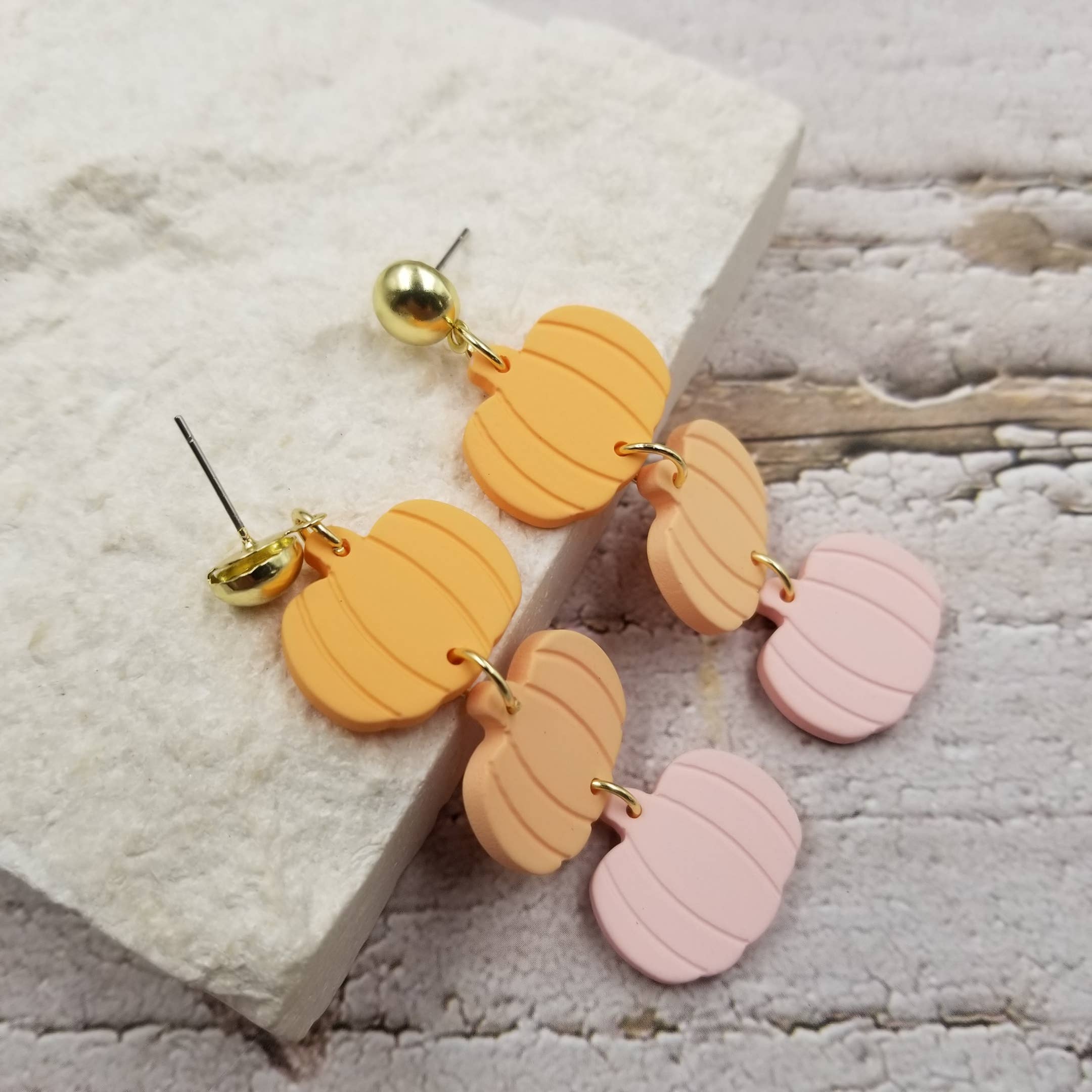 *Sale* Halloween Pumpkin Drop Earrings