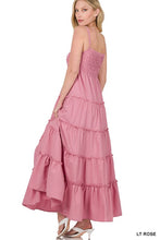 Load image into Gallery viewer, Woven Smocked Top Tiered Cami Maxi Dress