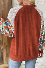 Load image into Gallery viewer, Printed Round Neck Long Sleeve Top