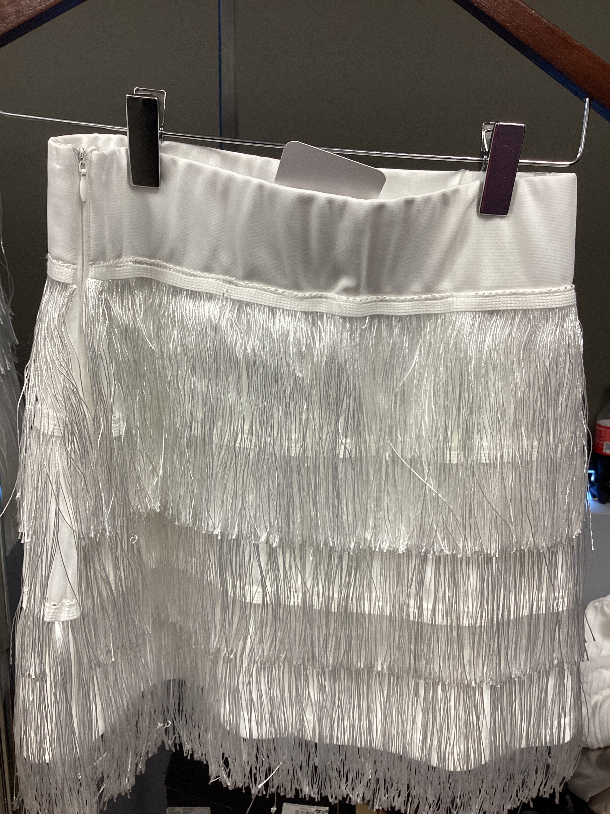 *SALE* Fringe skirt ( white)