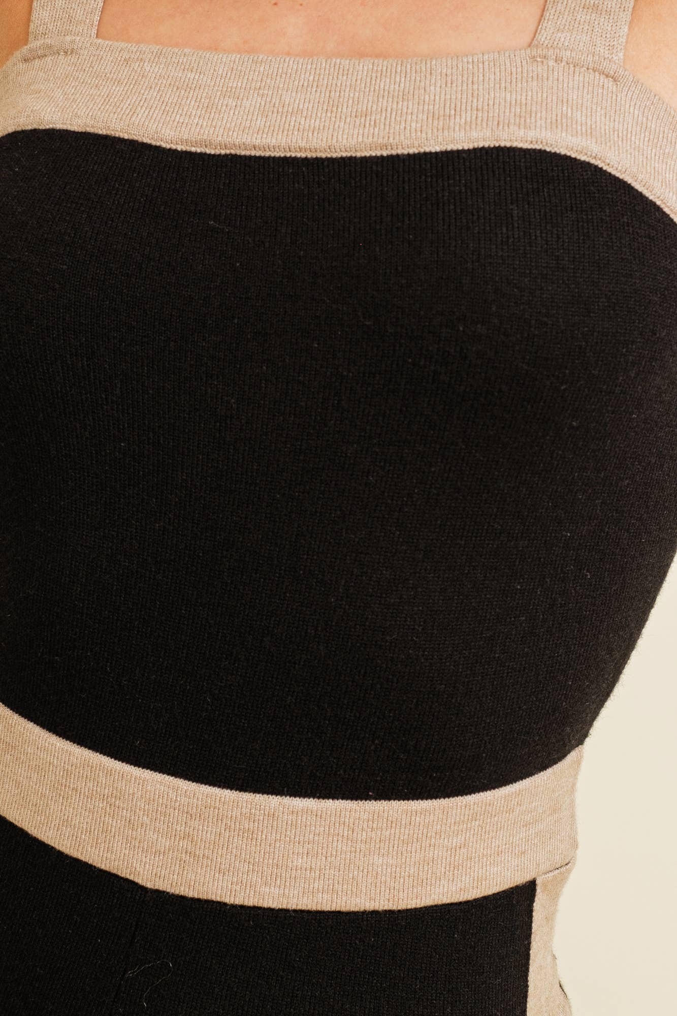 KNIT CONTRAST JUMPSUIT