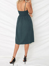 Load image into Gallery viewer, Cutout Smocked Sweetheart Neck Cami Dress