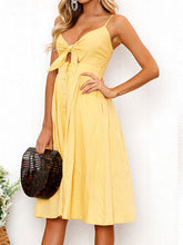 Load image into Gallery viewer, Cutout Smocked Sweetheart Neck Cami Dress
