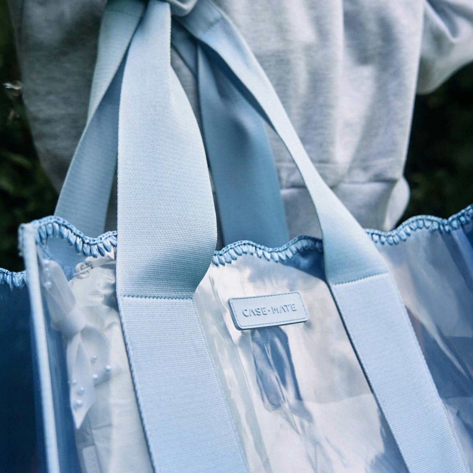 *SALE*Case-Mate Jelly Tote - Carolina Blue Crochet Wave