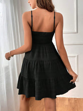 Load image into Gallery viewer, Smocked Tiered Sleeveless Mini Dress