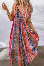 Load image into Gallery viewer, Printed Surplice Spaghetti Strap Dress