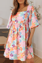 Load image into Gallery viewer, Printed Half Sleeve Mini Dress