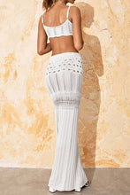 Load image into Gallery viewer, Openwork Scoop Neck Spaghetti Strap Swimsuit Cover-Up Set