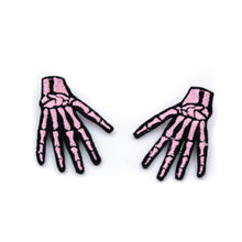 Load image into Gallery viewer, Skeleton Hand Hair Clips: White