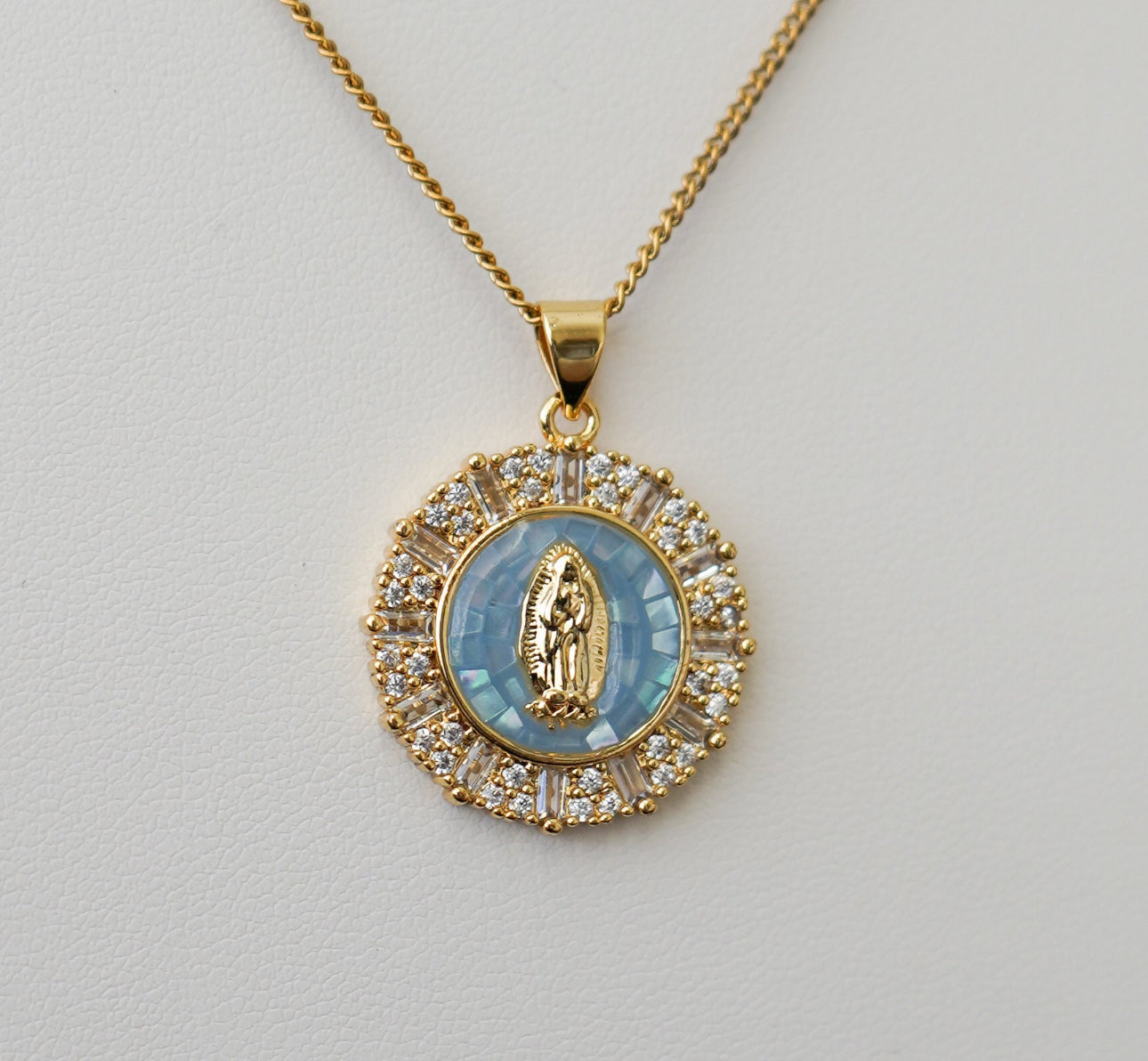 Gold Virgin Mary Neclace