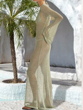 Load image into Gallery viewer, Openwork Backless Flare Sleeve Cover-Up Dress