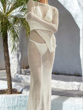 Load image into Gallery viewer, Openwork Backless Flare Sleeve Cover-Up Dress