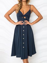 Load image into Gallery viewer, Cutout Smocked Sweetheart Neck Cami Dress