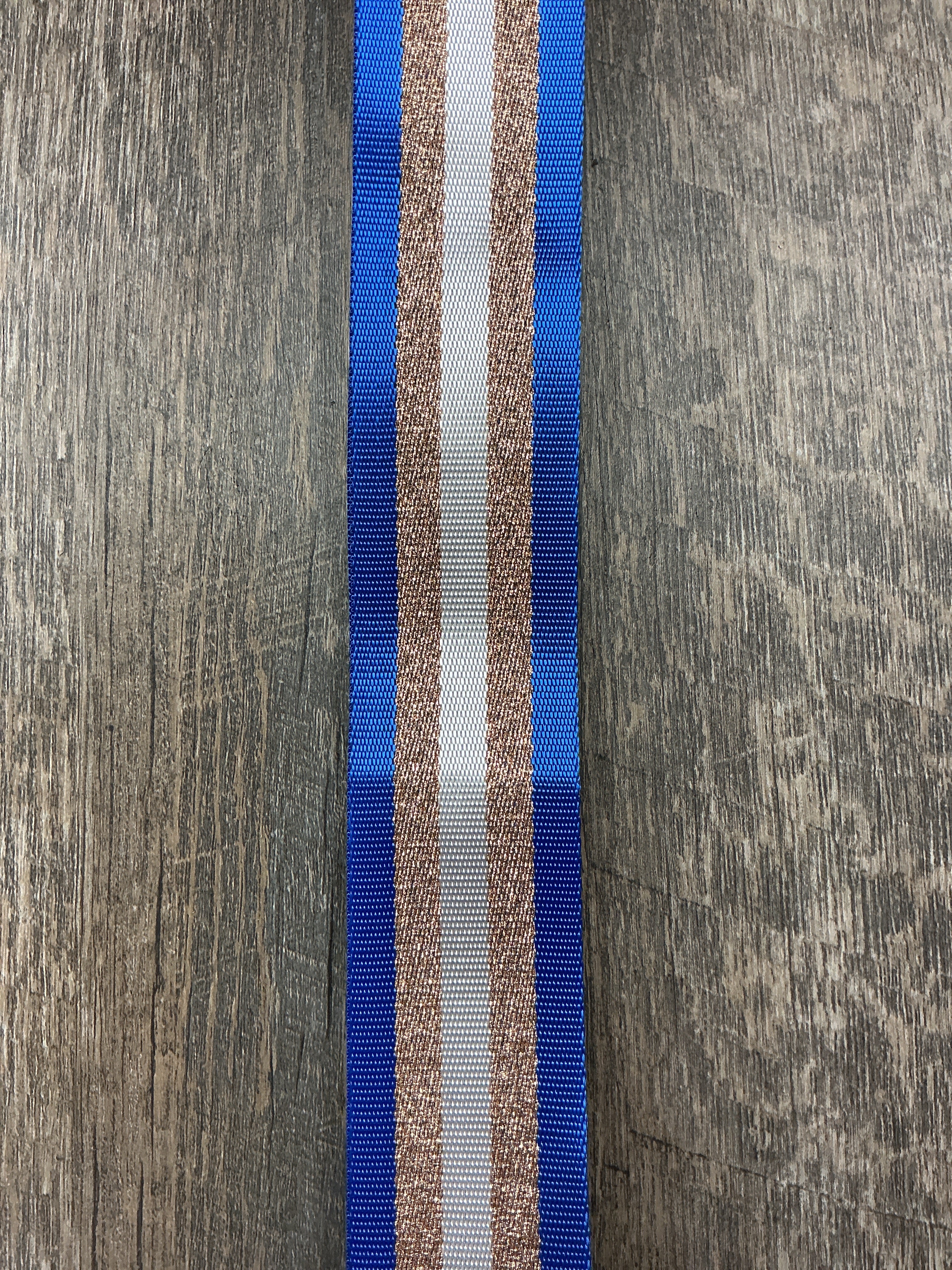 Blue/White/Rose Gold Purse Strap - Game day