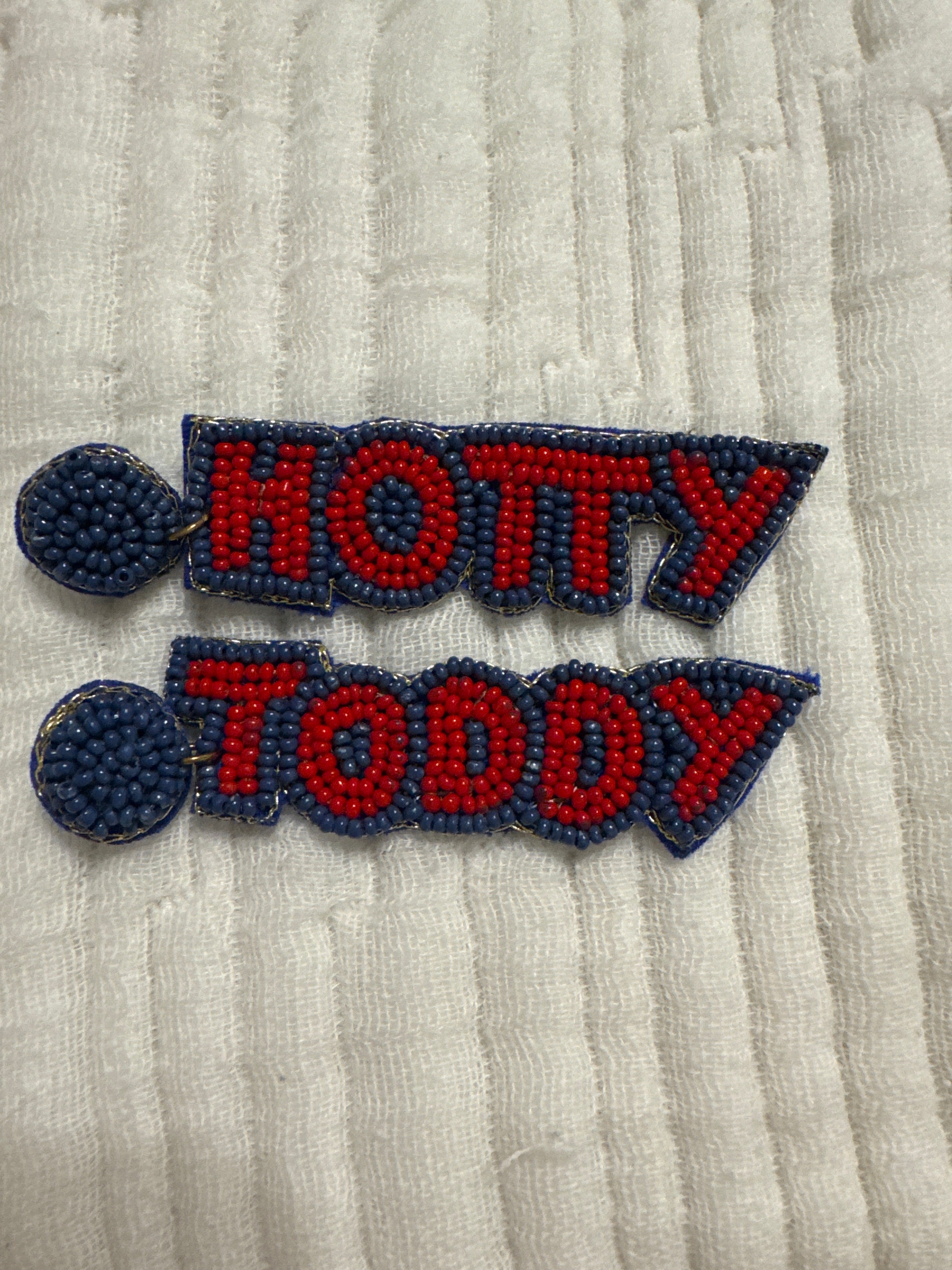 Hotty Toddy Blue/Red Earrings