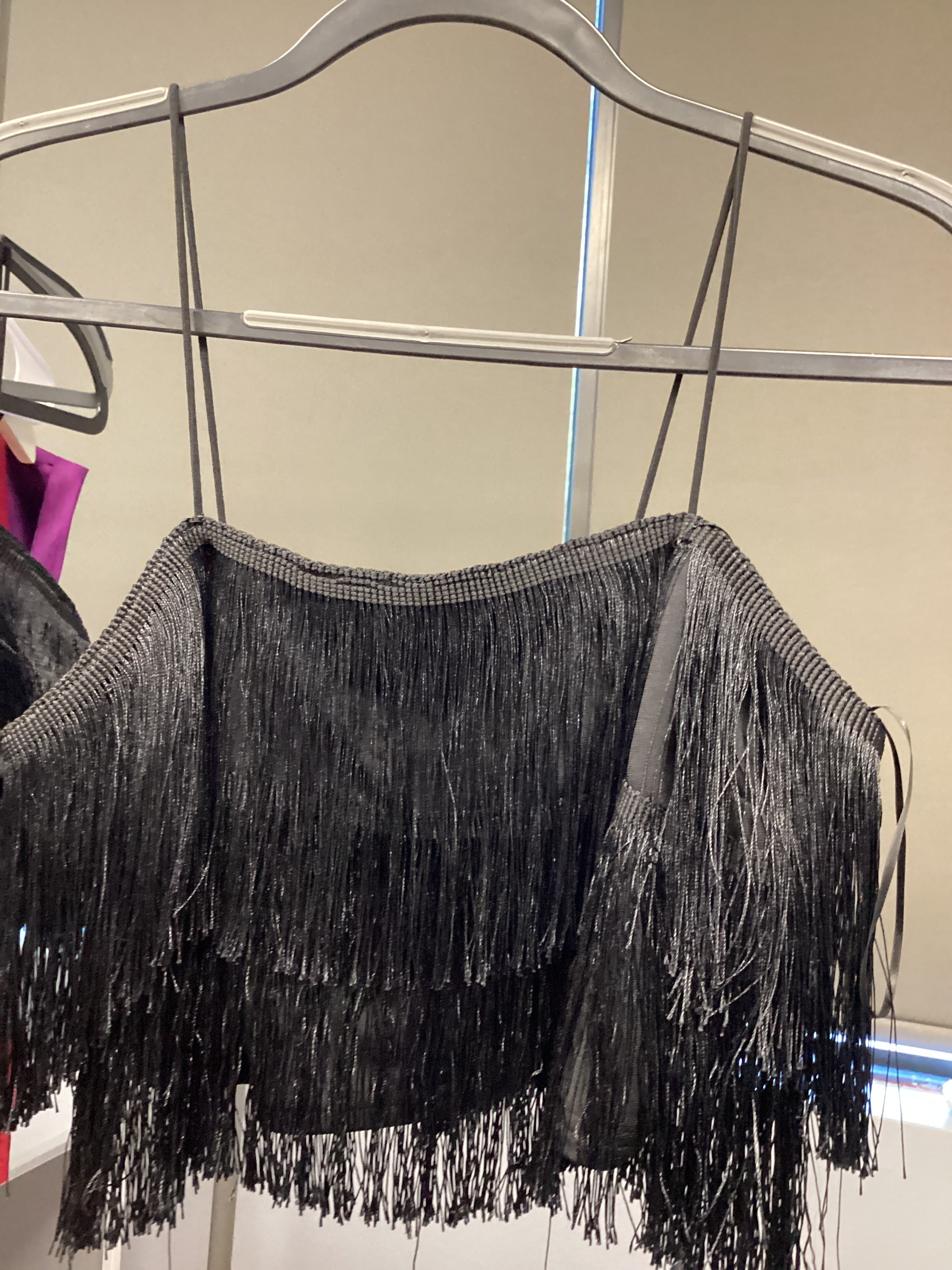 *SALE* Black fringe top