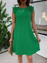Load image into Gallery viewer, Ruffled Round Neck Sleeveless Dress