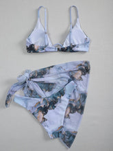 Load image into Gallery viewer, Printed Spaghetti Strap Three-Piece Swim Set
