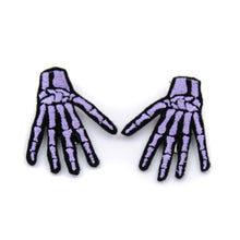 Load image into Gallery viewer, Skeleton Hand Hair Clips: White