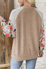 Load image into Gallery viewer, Printed Round Neck Long Sleeve Top