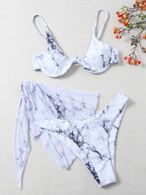 Load image into Gallery viewer, Printed Spaghetti Strap Three-Piece Swim Set