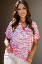 Load image into Gallery viewer, Printed V-Neck Short Sleeve T-Shirt