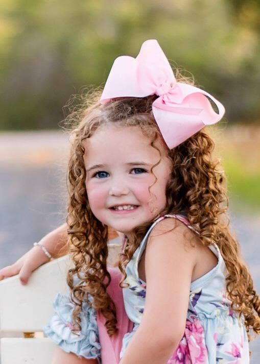 Texas Size Grosgrain Hair Bow: Lemon Yellow