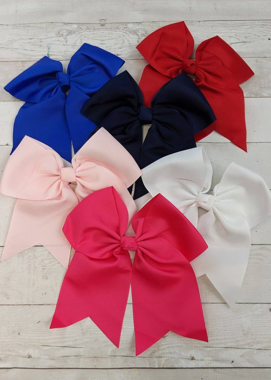 Cheer Bow with Alligator Clip: Orange
