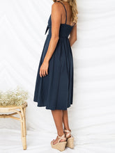 Load image into Gallery viewer, Cutout Smocked Sweetheart Neck Cami Dress