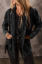 Load image into Gallery viewer, Pocketed Long Sleeve Denim Jacket