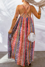 Load image into Gallery viewer, Printed Surplice Spaghetti Strap Dress