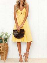 Load image into Gallery viewer, Cutout Smocked Sweetheart Neck Cami Dress