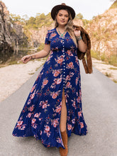 Load image into Gallery viewer, Plus Size V-Neck Maxi Dress