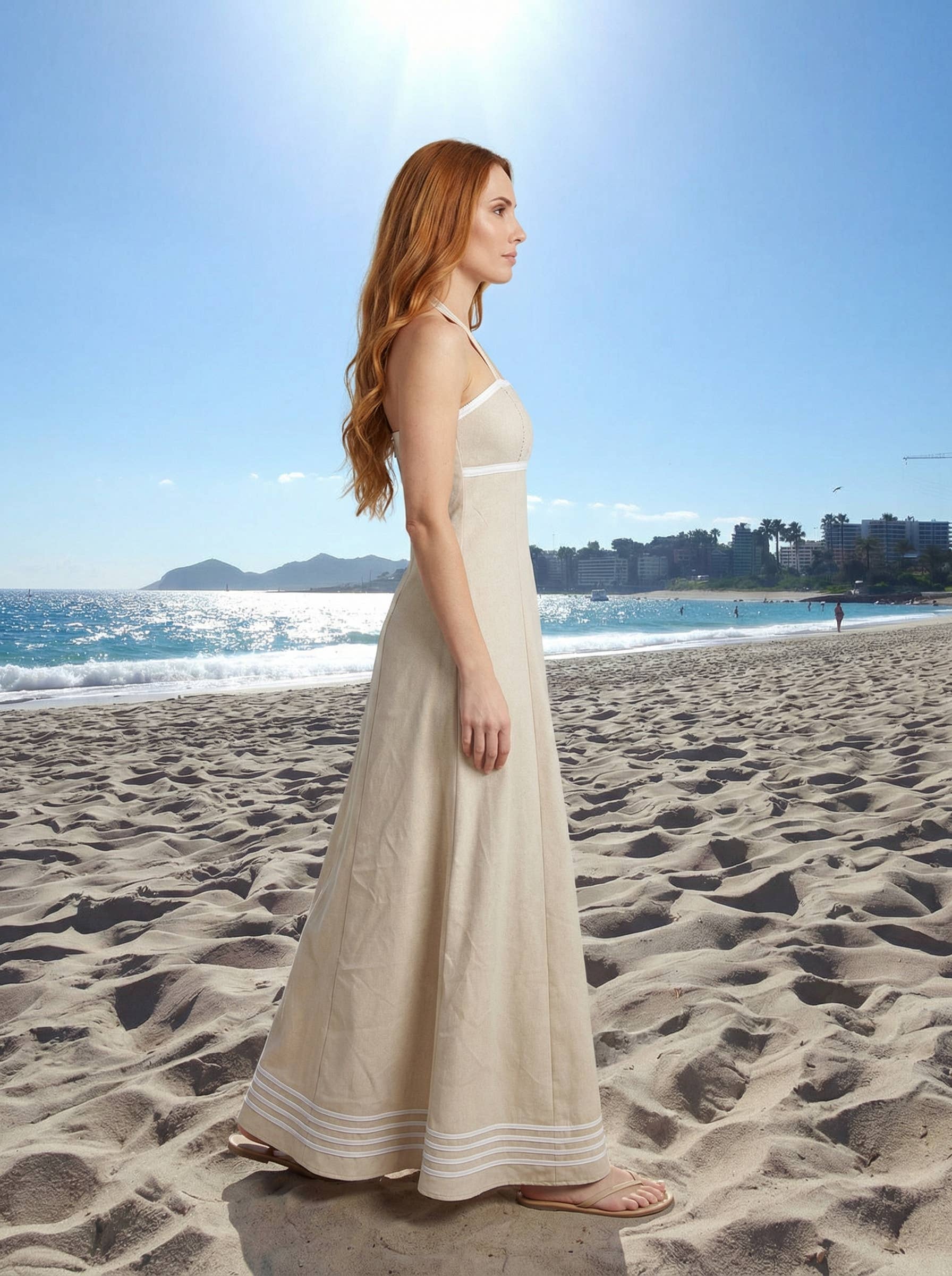 Rope-trim Maxi dress
