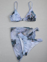 Load image into Gallery viewer, Printed Spaghetti Strap Three-Piece Swim Set