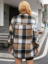 Load image into Gallery viewer, Plaid Buttoned Collared Neck Shirt