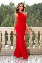 Load image into Gallery viewer, One-Shoulder Sleeveless Maxi Dress