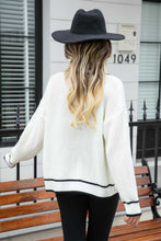 Load image into Gallery viewer, Waffle Knit V-Neck Cardigan with Pocket