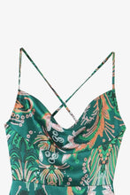 Load image into Gallery viewer, Printed Cowl Neck Ruffle Hem Dress (in stock in store)