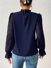 Load image into Gallery viewer, Mock Neck Flounce Sleeve Blouse