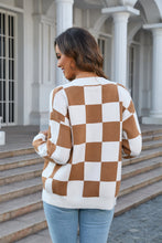 Load image into Gallery viewer, Button-Up V-Neck Dropped Shoulder Cardigan