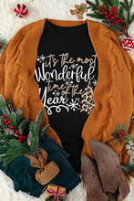 Load image into Gallery viewer, Slogan Graphic Round Neck T-Shirt