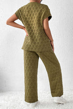Load image into Gallery viewer, Short Sleeve Top and Pocketed Pants Lounge Set