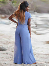 Load image into Gallery viewer, Short Sleeve T-Shirt and Wide Leg Pants Set