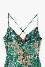 Load image into Gallery viewer, Printed Cowl Neck Ruffle Hem Dress (in stock in store)