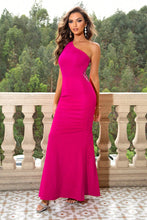 Load image into Gallery viewer, One-Shoulder Sleeveless Maxi Dress