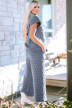 Load image into Gallery viewer, Short Sleeve Top and Pocketed Pants Lounge Set