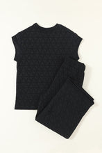 Load image into Gallery viewer, Short Sleeve Top and Pocketed Pants Lounge Set