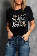 Load image into Gallery viewer, Slogan Graphic Round Neck T-Shirt