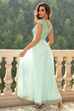 Load image into Gallery viewer, Sequin V-Neck Mesh Maxi Dress